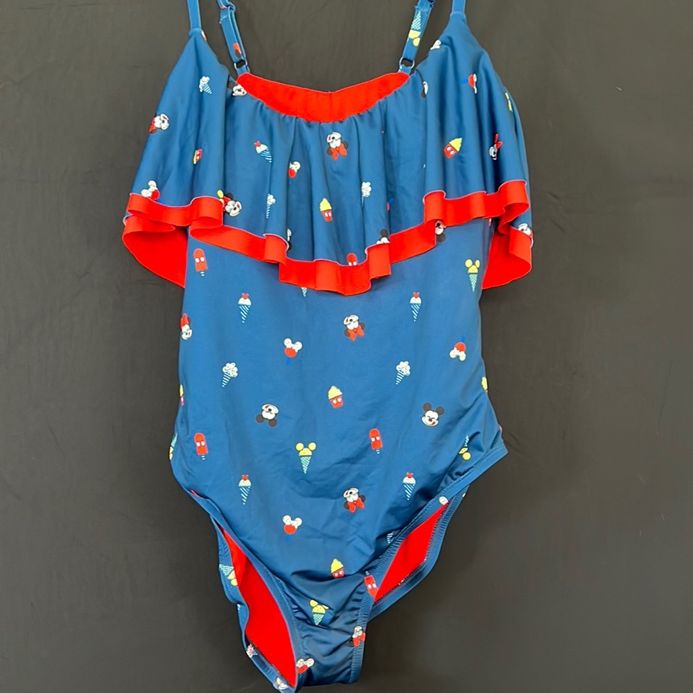 Plus Size Disney Women’s One Piece Bathing Suit with matching Sarong